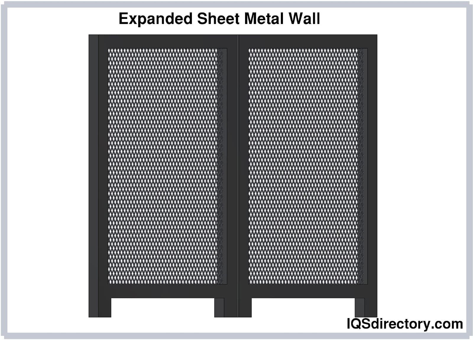 expanded sheet metal wall